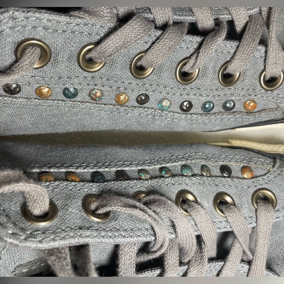 Converse Chuck Taylor All Star Eyebrow CutOut Ox Ground Grey Studded Women’s 9.5 - Picture 6 of 8